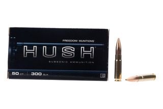 Freedom Munitions HUSH rifle ammunition, 50 rounds.